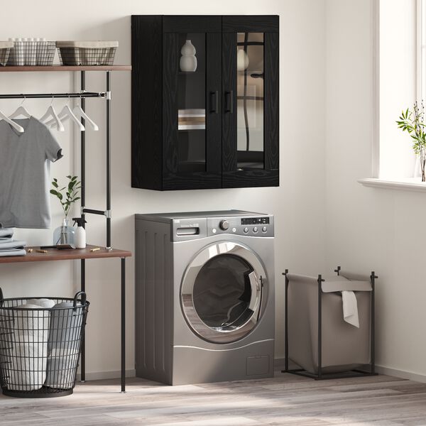 vidaXL Sideboard Svart Ek 69,5 x 34 x 90 cm Konstruerat tr&auml;