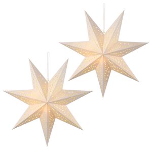vidaXL Julbelysning RAAHE 2 st 10 LED-lampor Varmvit 45 x 6 x 45 cm