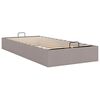 vidaXL Ottoman sängram utan madrass taupe 80x200 cm tyg