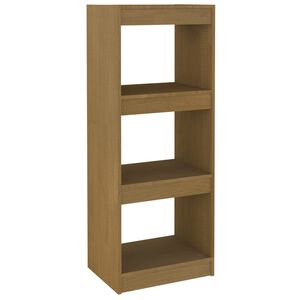 vidaXL Bokhylla/Rumsavdelare honungsbrun 40x30x103,5 cm massiv furu