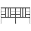 vidaXL Sänggavel grå 206x4x100 cm massiv furu