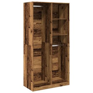 vidaXL Garderob gammalt tr&auml; 100x50x200 cm konstruerat tr&auml;
