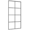 vidaXL Skjutd&ouml;rr aluminium med ESG-glas 102,5x205 cm svart