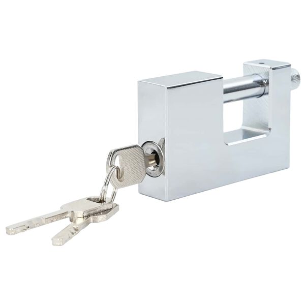 vidaXL H&auml;ngl&aring;s 12 pcs Silver 7,8 x 2 x 5 cm J&auml;rn