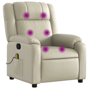 vidaXL Massagef&aring;t&ouml;lj kr&auml;mf&auml;rgad konstl&auml;der