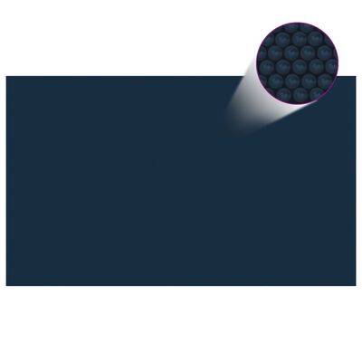 vidaXL Värmeduk för pool PE 500x300 cm svart och blå