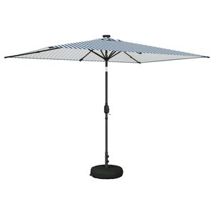 vidaXL Tr&auml;dg&aring;rdsparasol med LED-lampor och bas 200 x 300 cm Polyester