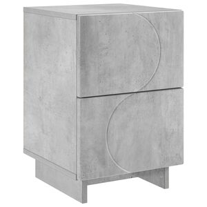vidaXL Nattduksbord Betonggr&aring; 33,5 x 34,5 x 50 cm Konstruerat tr&auml;