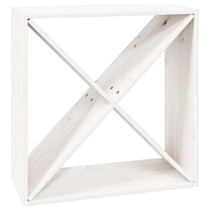 vidaXL Vinsk&aring;p vit 62x25x62 cm massiv furu