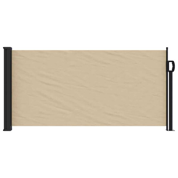 vidaXL Inf&auml;llbar sidomarkis beige 100x500 cm