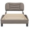 vidaXL Bed Frame without Mattress "Hvar" Taupe 90x190 cm Fabric