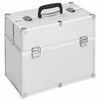 vidaXL Sminkl&aring;da 38x23x34 cm silver aluminium