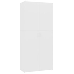 vidaXL Skosk&aring;p vit 80x35,5x180 cm konstruerat tr&auml;