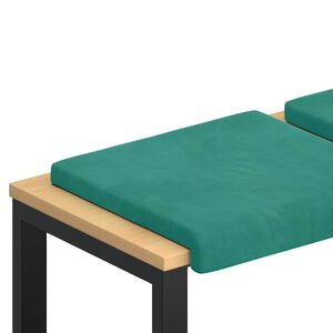 vidaXL B&auml;nk kudde 4 st Sammet Turkos Djup 35 cm
