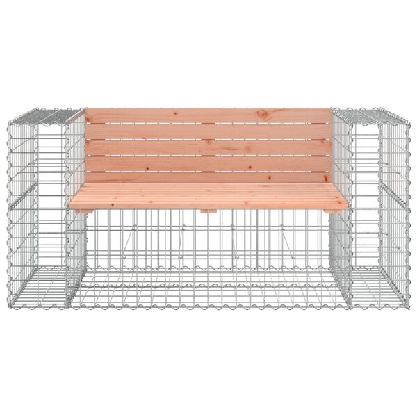 vidaXL Tr&auml;dg&aring;rdsb&auml;nk gabion-design 143x71x65,5 cm massivt douglastr&auml;