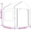 vidaXL Paviljong med tak vit 2,28x2,23x2,69 m polyeten