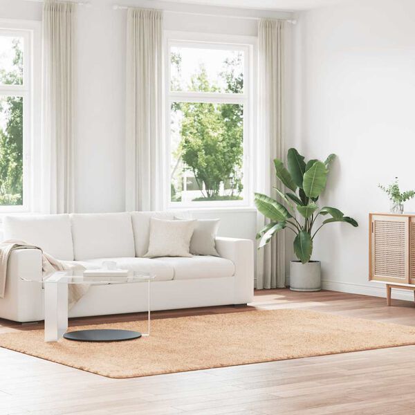 vidaXL Ryamatta med l&aring;ng lugg NAVARRA beige 200x290 cm polyester