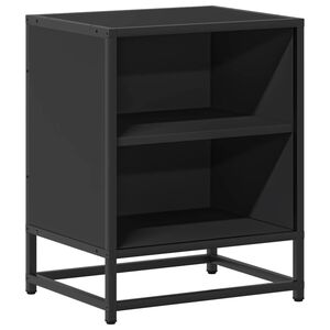vidaXL S&auml;ngbord svart 40x31x50 cm konstruerat tr&auml; och metall