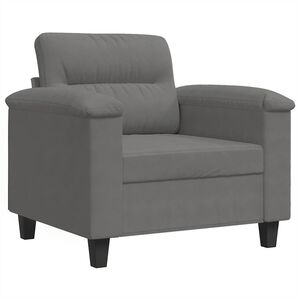 vidaXL F&aring;t&ouml;lj m&ouml;rkgr&aring; 60 cm mikrofibertyg