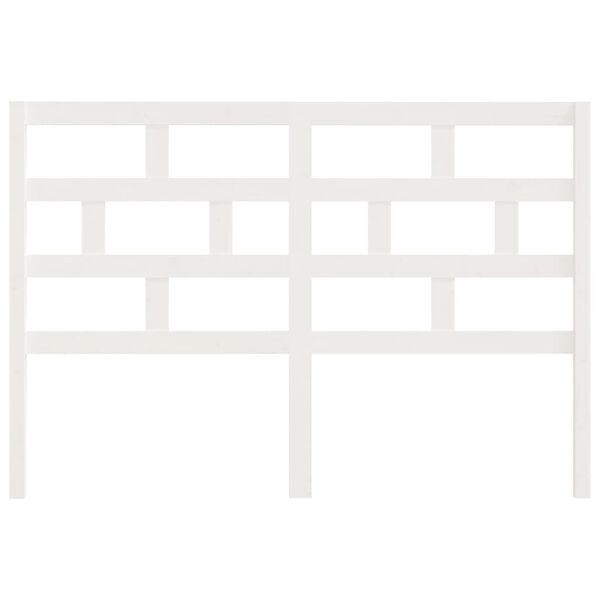 vidaXL Sänggavel vit 146x4x100 cm massiv furu