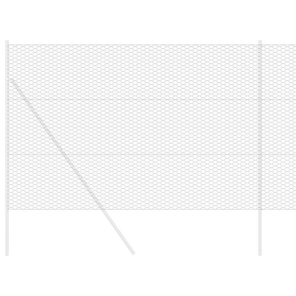 vidaXL Hexagonstängsel Grå 1,5 x 100 m PVC