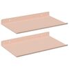 vidaXL Flytande hylla 2 st Rosa 30 x 18 x 2,5 cm St&aring;l