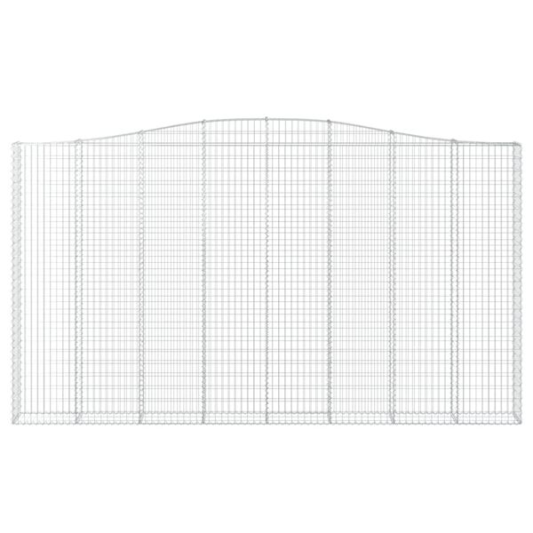 vidaXL Gabioner bågformade 4 st 400x30x220/240 cm galvaniserat järn