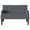 vidaXL Chesterfield Bänk Mörkgrå 112 x 65.5 x 75 cm Sammet