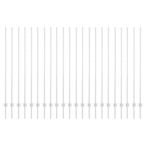 vidaXL Staketstolpar 44 pcs Silver 200 cm Stål