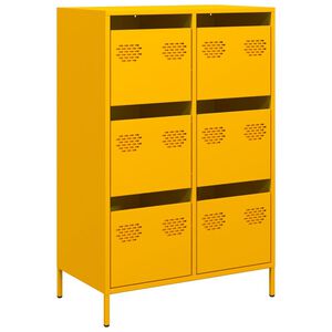 vidaXL H&ouml;gsk&aring;p senapsgul 68x39x101,5 cm st&aring;l