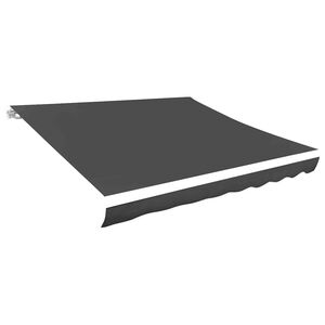 vidaXL Ers&auml;ttningstyg f&ouml;r markis gr&aring; 300x250 cm polyester