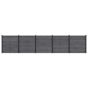 vidaXL St&auml;ngselset 5 st 872 x 186 cm WPC och aluminium Gr&aring;
