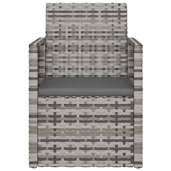 vidaXL Loungegrupp f&ouml;r tr&auml;dg&aring;rden med dynor 3 delar konstrotting gr&aring;