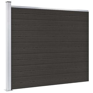 vidaXL Staketpanel WPC 175x146 cm svart