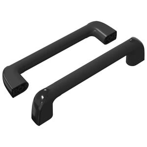 vidaXL Handtag Enf&auml;rgad 2 st Svart 380 x 34 x 85 mm Aluminium och PP