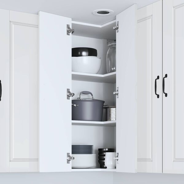 vidaXL K&ouml;kssk&aring;p H&ouml;gblanka vita 57 x 57 x 100 cm Konstruerat tr&auml;