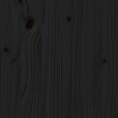 vidaXL Sängram svart massivt trä 180x200 cm