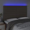 vidaXL S&auml;nggavel LED taupe 144x5x118/128 cm tyg