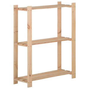 vidaXL Lagerhylla 3 hyllplan 60x28,5x90 cm massiv furu