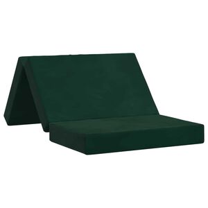 vidaXL F&auml;llbar Soffbed 80 x 67 x 45 cm M&ouml;rkgr&ouml;n