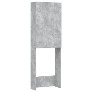 vidaXL Tv&auml;ttmaskinssk&aring;p betonggr&aring; 64x25,5x190 cm