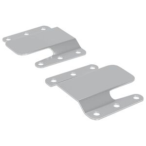 vidaXL Flush Mount-Bracket 2 pcs Silver 75 x 66 x 1,4 mm St&aring;l