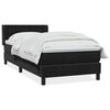 vidaXL Rams&auml;ng med madrass svart 100x220 cm sammet
