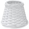 vidaXL Lampsk&auml;rm vit &Oslash;15x12 cm korgmaterial