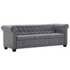 vidaXL Chesterfieldsoffa 3-sits sammet 199x75x72 cm gr&aring;