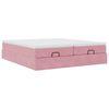 vidaXL Ottoman s&auml;ngram med madrasser rosa 200x200 cm sammet