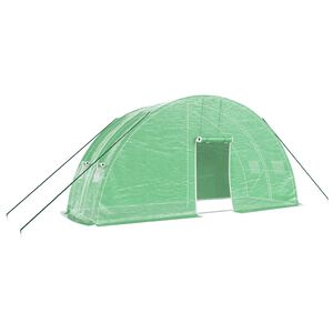 vidaXL V&auml;xthus med st&aring;lram gr&ouml;n 12 m&sup2; 6x2x2,85 m