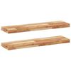 vidaXL Sv&auml;vande hyllor 2 st 100x20x4 cm behandlat massivt akaciatr&auml;
