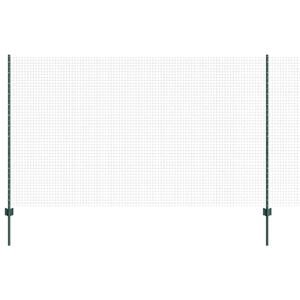 vidaXL Svetsat tr&aring;dg&auml;rd med stolpe 10 x 1,4 m (B x H) PVC-belagda st&aring;l