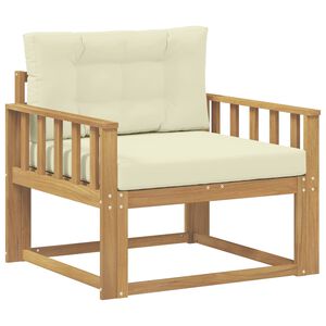 vidaXL Utomhus Mellansoffa Polyester Vit